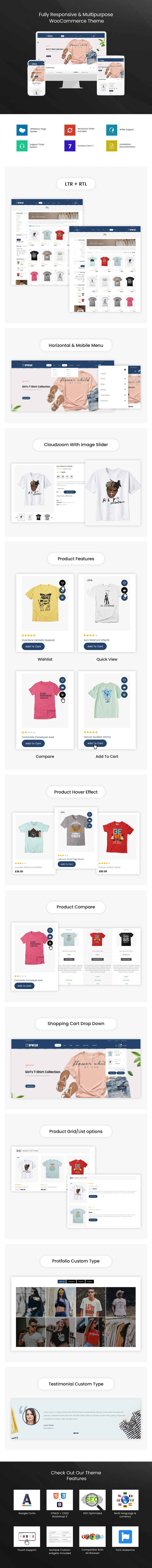 Upwear - Tshirts Store WooCommerce Theme thème WooCommerce adaptatif #107311 - Image 1