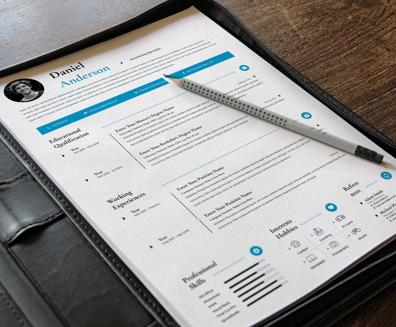 Free Clean & Professional Editable Word Apple Pages CV Resume Template - Features Image 7