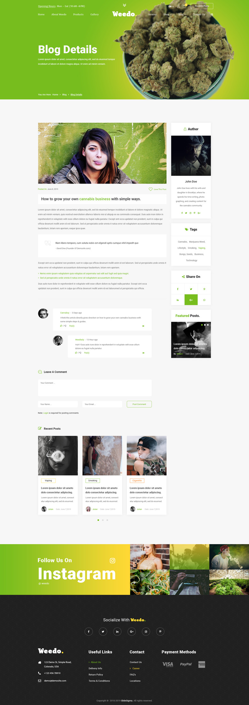 Taskereasy Cannabis Multipurpose WordPress Theme - Features Image 5