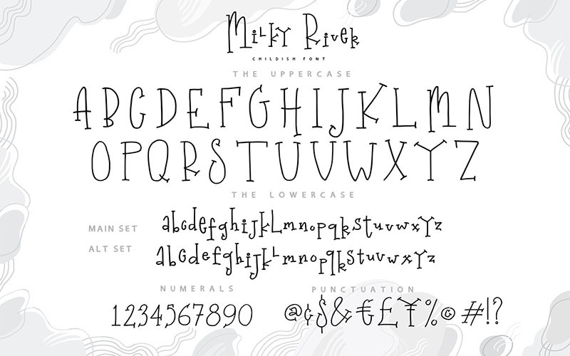 Milky River Playful Font + Extras - Features Image 12
