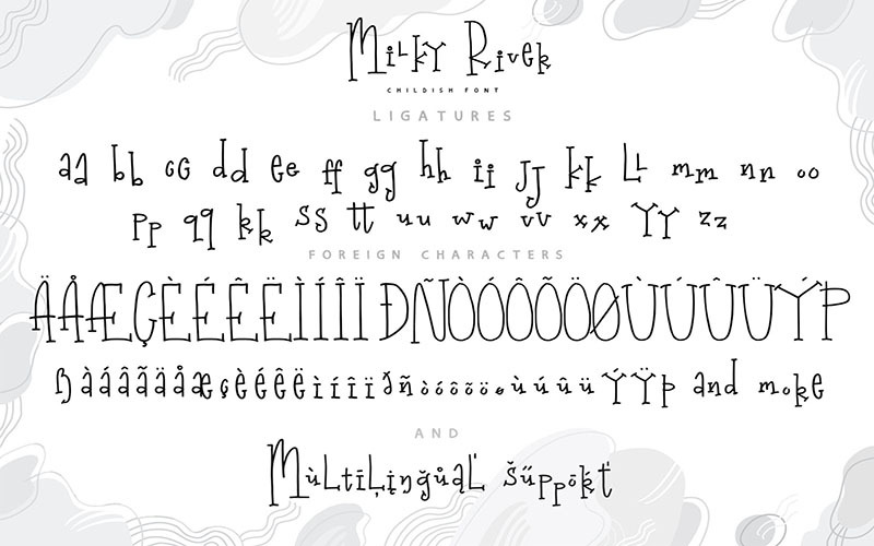 Milky River Playful Font + Extras - Features Image 13