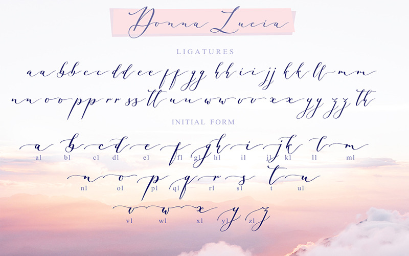 Donna Lucia Feminine Font + Cyrillic - Features Image 11
