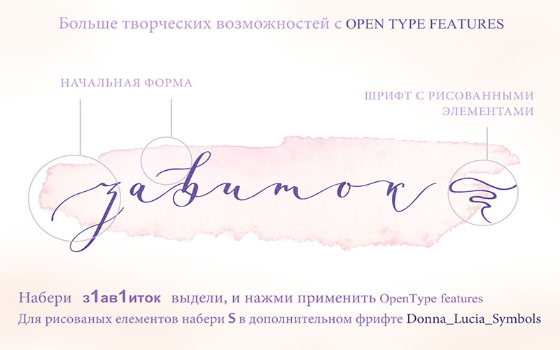 Donna Lucia Feminine Font + Cyrillic - Features Image 15