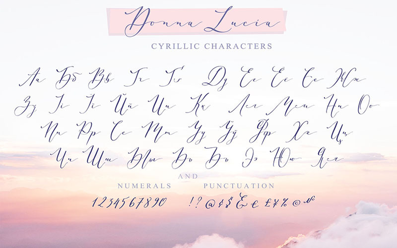 Donna Lucia Feminine Font + Cyrillic - Features Image 13
