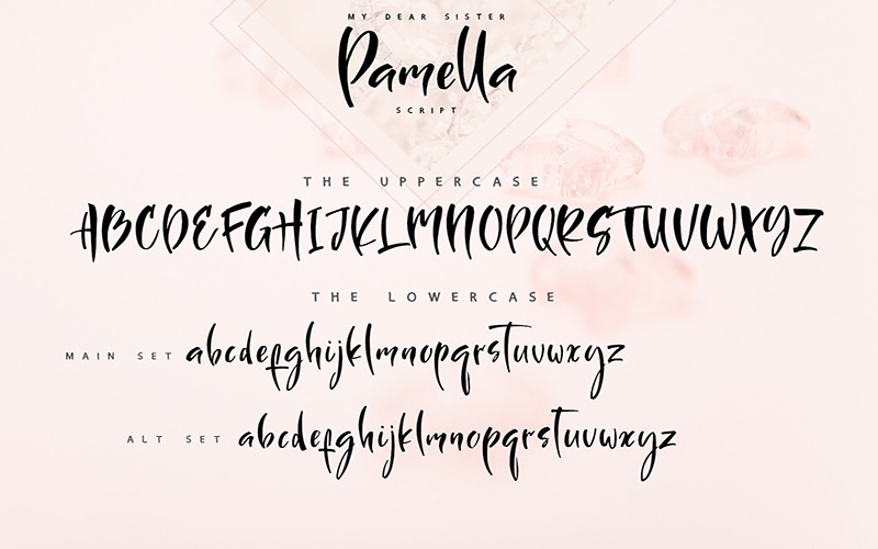 My Sister Pamella Duo Font - Caratteristiche Immagine 11