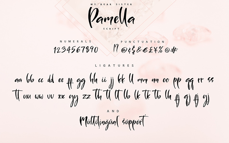 My Sister Pamella Duo Font - Caratteristiche Immagine 12