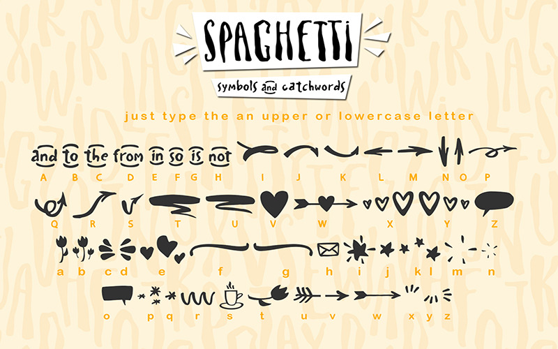 Spaghetti Cute Playful Font + Extras - Features Image 17