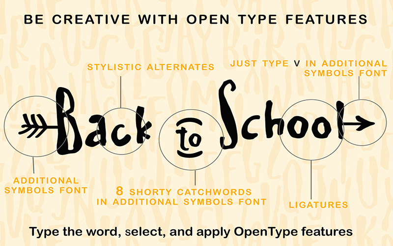 Spaghetti Cute Playful Font + Extras - Features Image 18