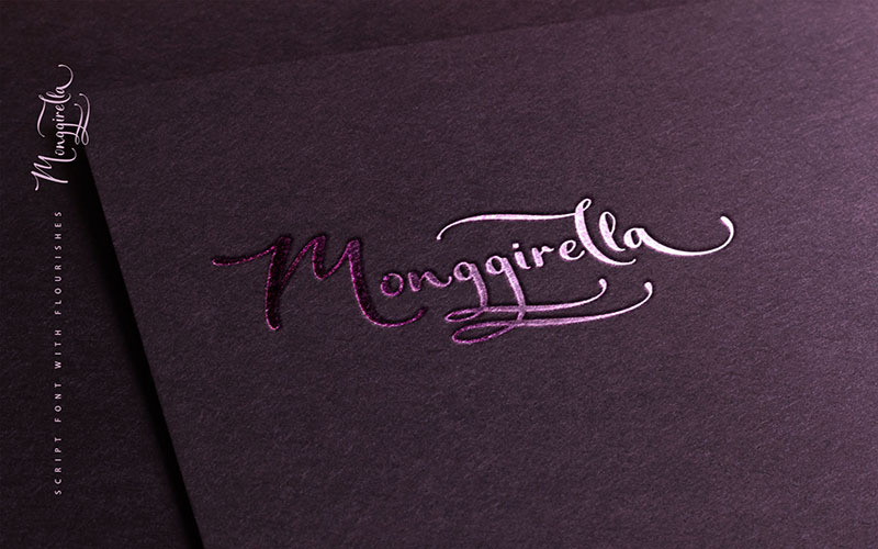 Monggirella Cursive Font + Cyrillic - Features Image 3