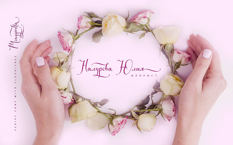 Monggirella Cursive Font + Cyrillic - Features Image 4