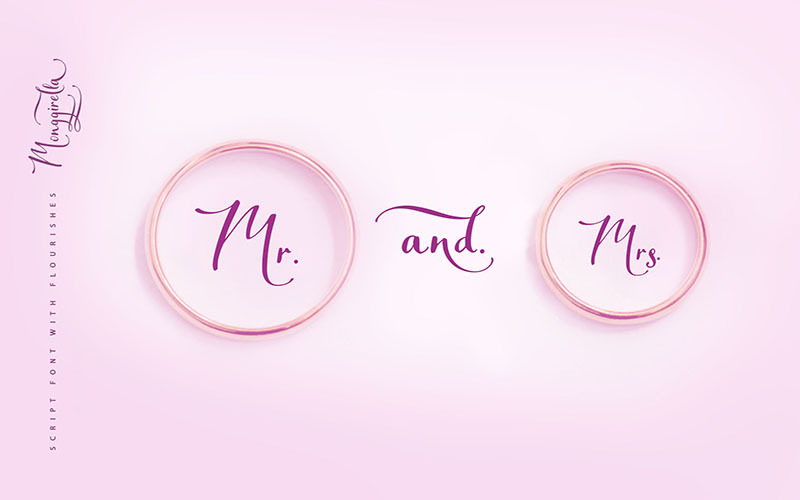 Monggirella Cursive Font + Cyrillic - Features Image 9