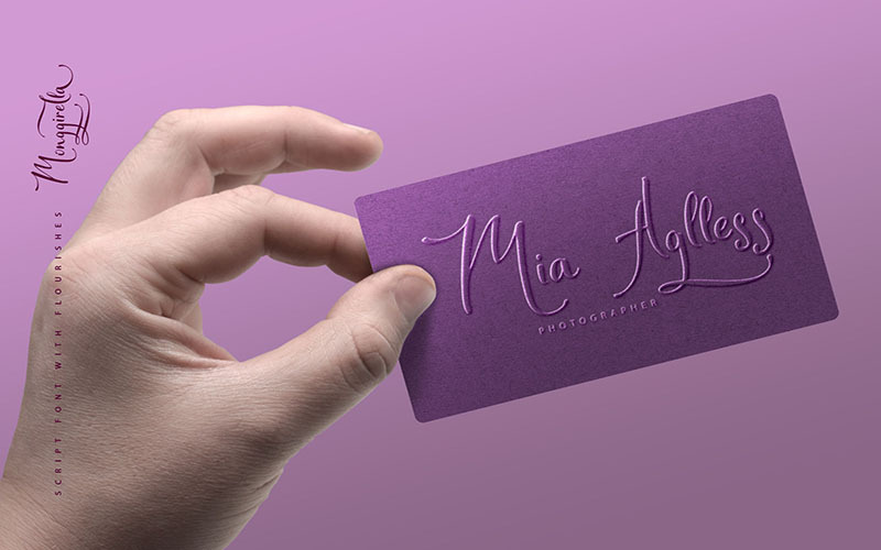 Monggirella Cursive Font + Cyrillic - Features Image 2