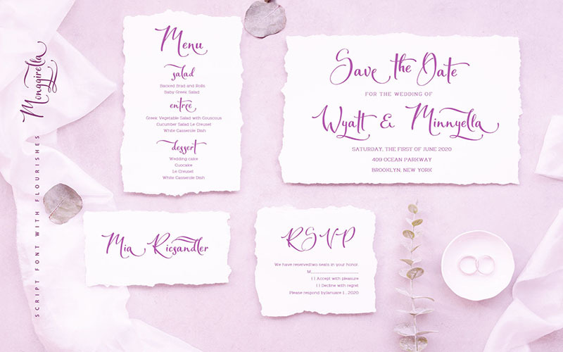 Monggirella Cursive Font + Cyrillic - Features Image 5