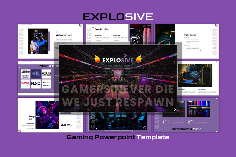 Explosive - Esport Gaming Google Slides Vorlage - Eigenschaften Bild 1