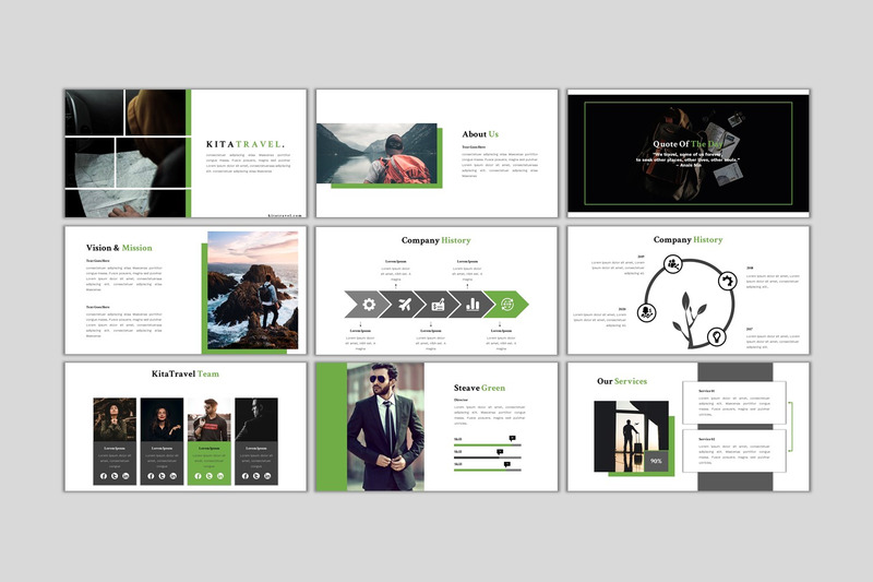 KitaTravel - Plantilla de PowerPoint de Negocios Creativos - Características Imagen 2