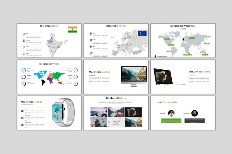 KitaTravel - Plantilla de PowerPoint de Negocios Creativos - Características Imagen 6