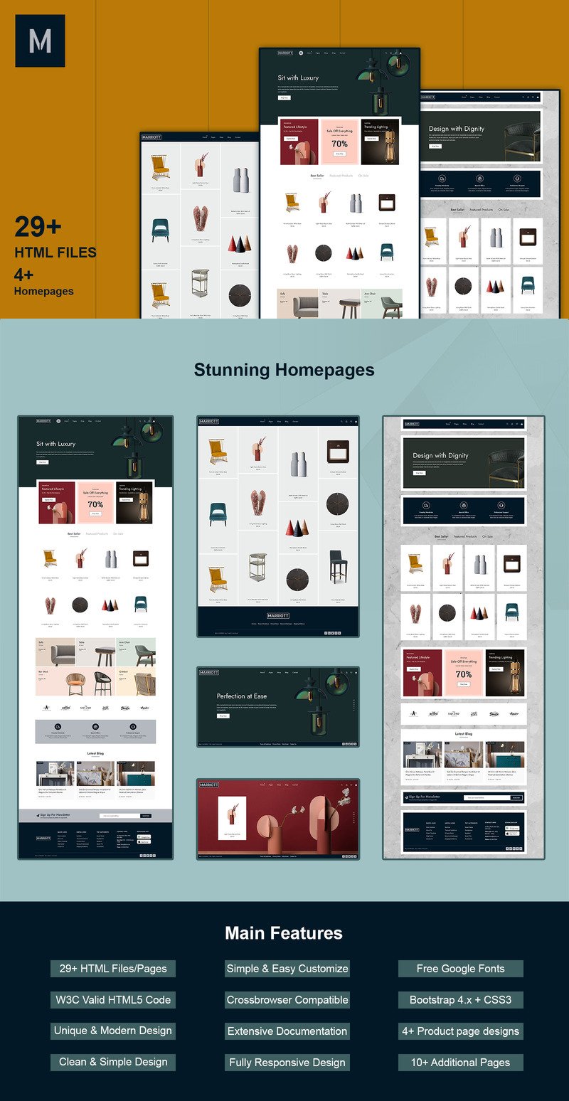Marriott - Furniture Store HTML Website Template - Features Image 1