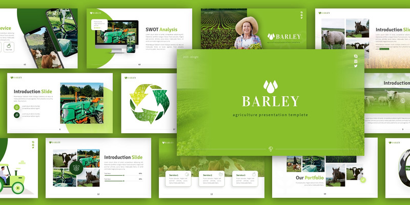 Modelo de apresentação de agricultura de cevada em PowerPoint - Features Image 2