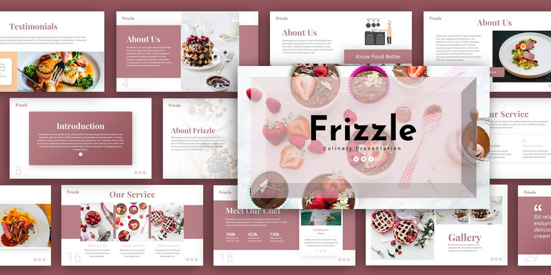 Modèle PowerPoint de présentation culinaire frizzle - Caractéristiques de l’image 2