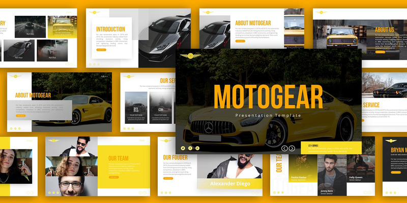 Motogear  Automotive Presentation PowerPoint Template - Features Image 2