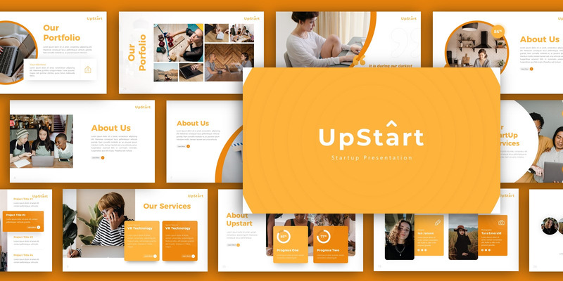 Upstart Startup Presentation PowerPoint Template - Caratteristiche Immagine 2