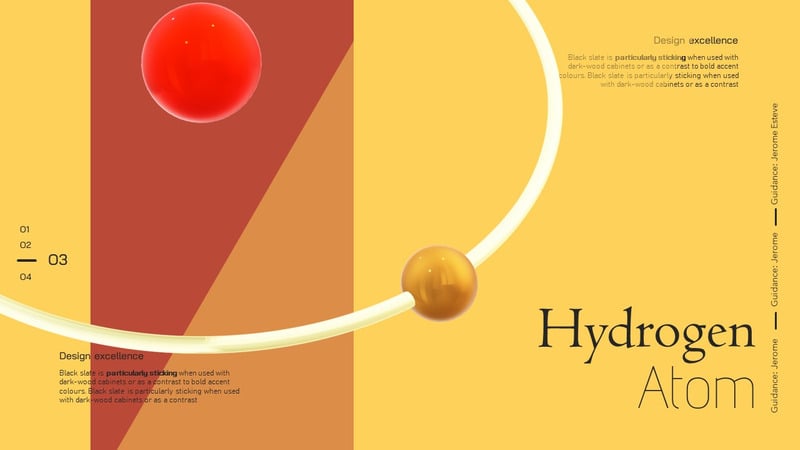 3D Hydrogen PowerPoint Template #172311 - TemplateMonster