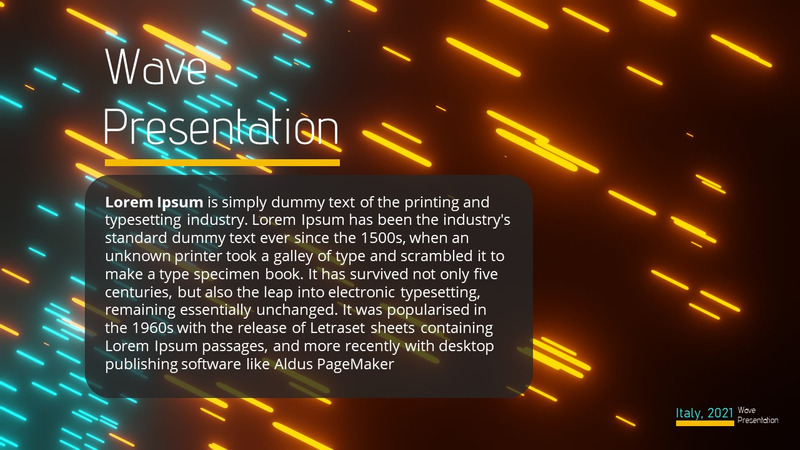 Flying Neon Lights PowerPoint-sjabloon - Features Image 2