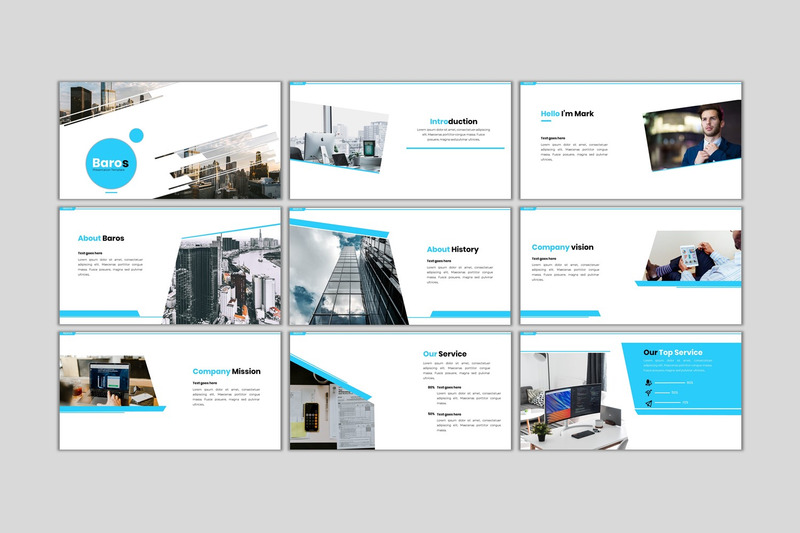 Baros - шаблон Creative Business PowerPoint - Features Image 2