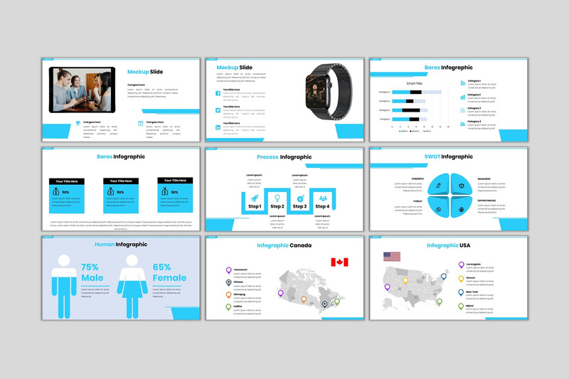 Baros - шаблон Creative Business PowerPoint - Features Image 4
