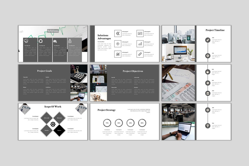 Деловое предложение - шаблон PowerPoint для современного бизнеса - Features Image 3
