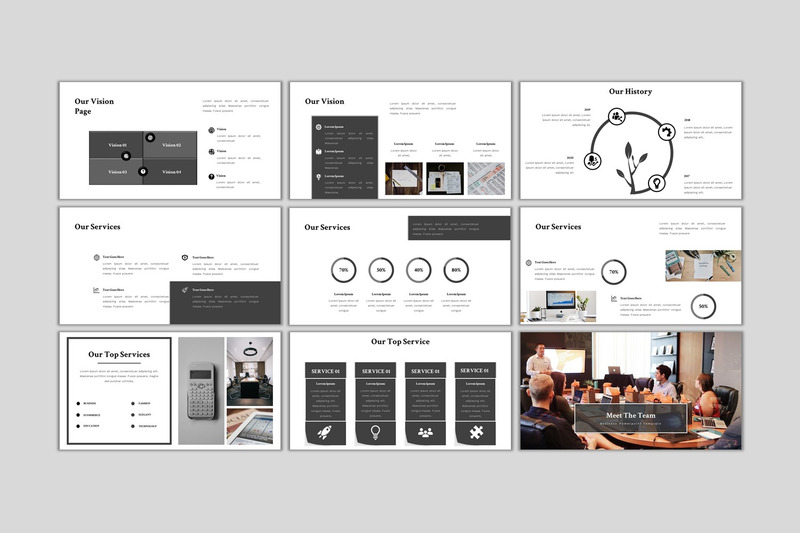 Деловое предложение - шаблон PowerPoint для современного бизнеса - Features Image 7