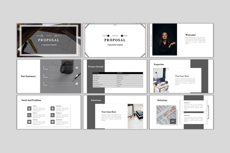Деловое предложение - шаблон PowerPoint для современного бизнеса - Features Image 2