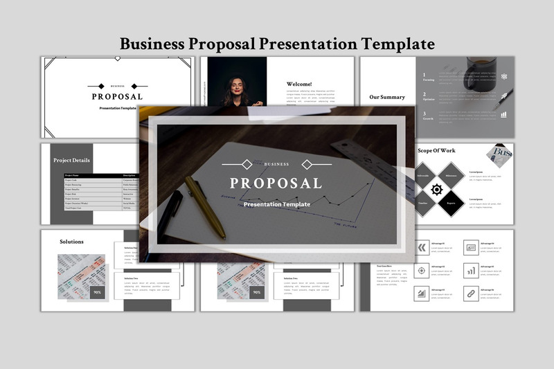Деловое предложение - шаблон PowerPoint для современного бизнеса - Features Image 1