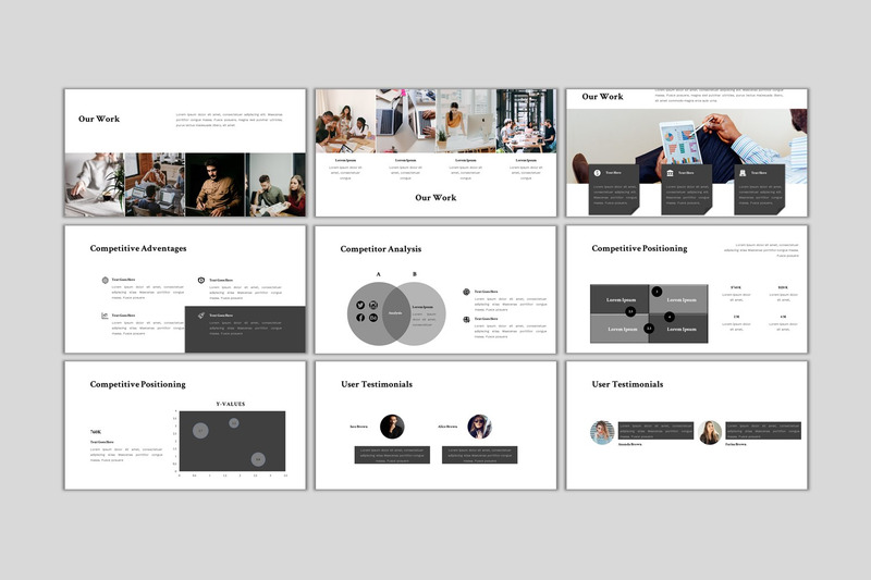 Деловое предложение - шаблон PowerPoint для современного бизнеса - Features Image 9