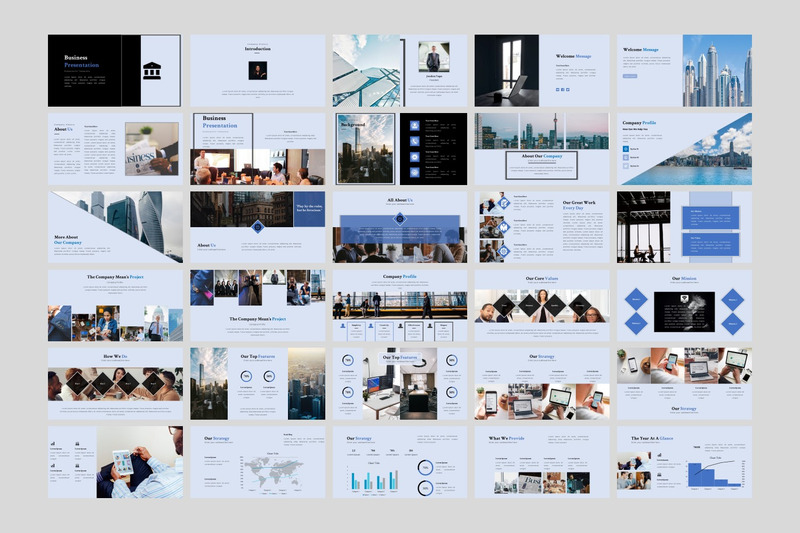 Business - современный многоцелевой шаблон PowerPoint - Features Image 1