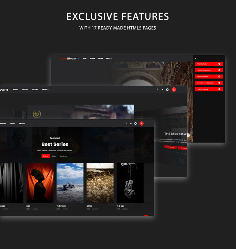 Ava Stream - Movies & Tv Shows Bootstrap 4 Template - Features Image 2
