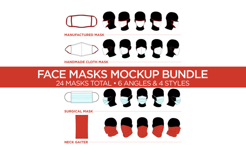 Hergestellt Maske - Vektor Vorlage Produktmodell - Eigenschaften Bild 1