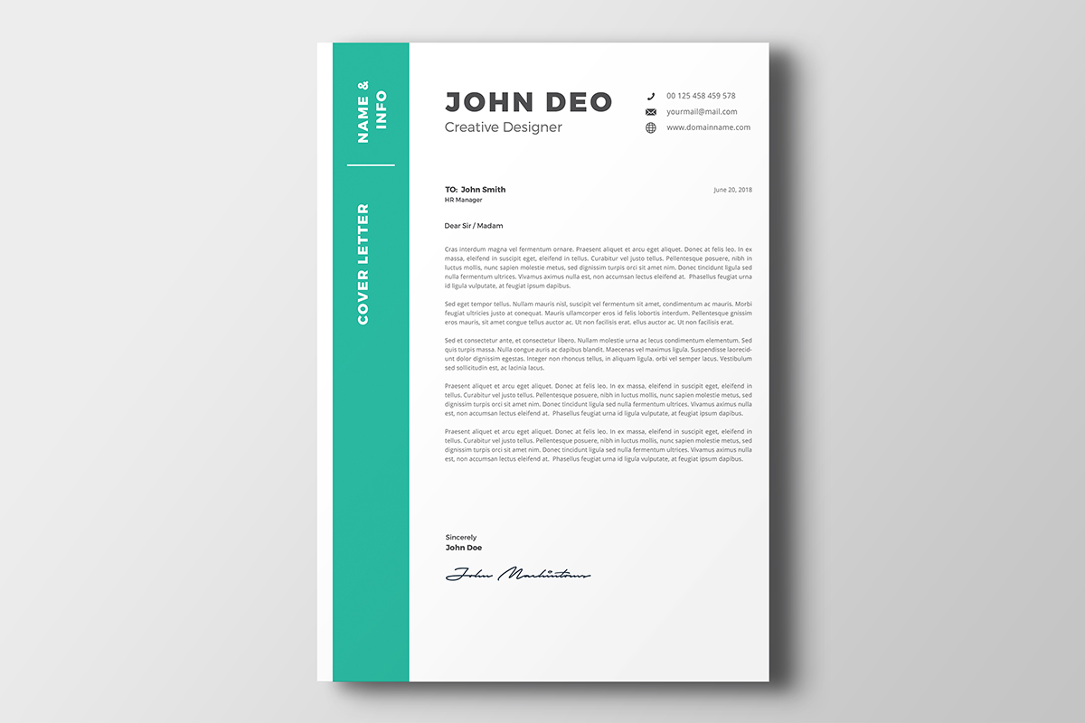 john deo clean resume template  70320