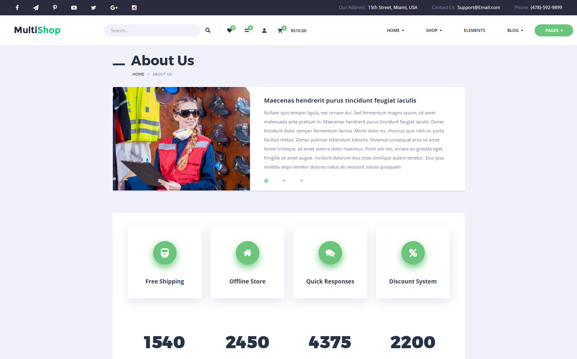 Multishop - Responsive eCommerce HTML Website Template 