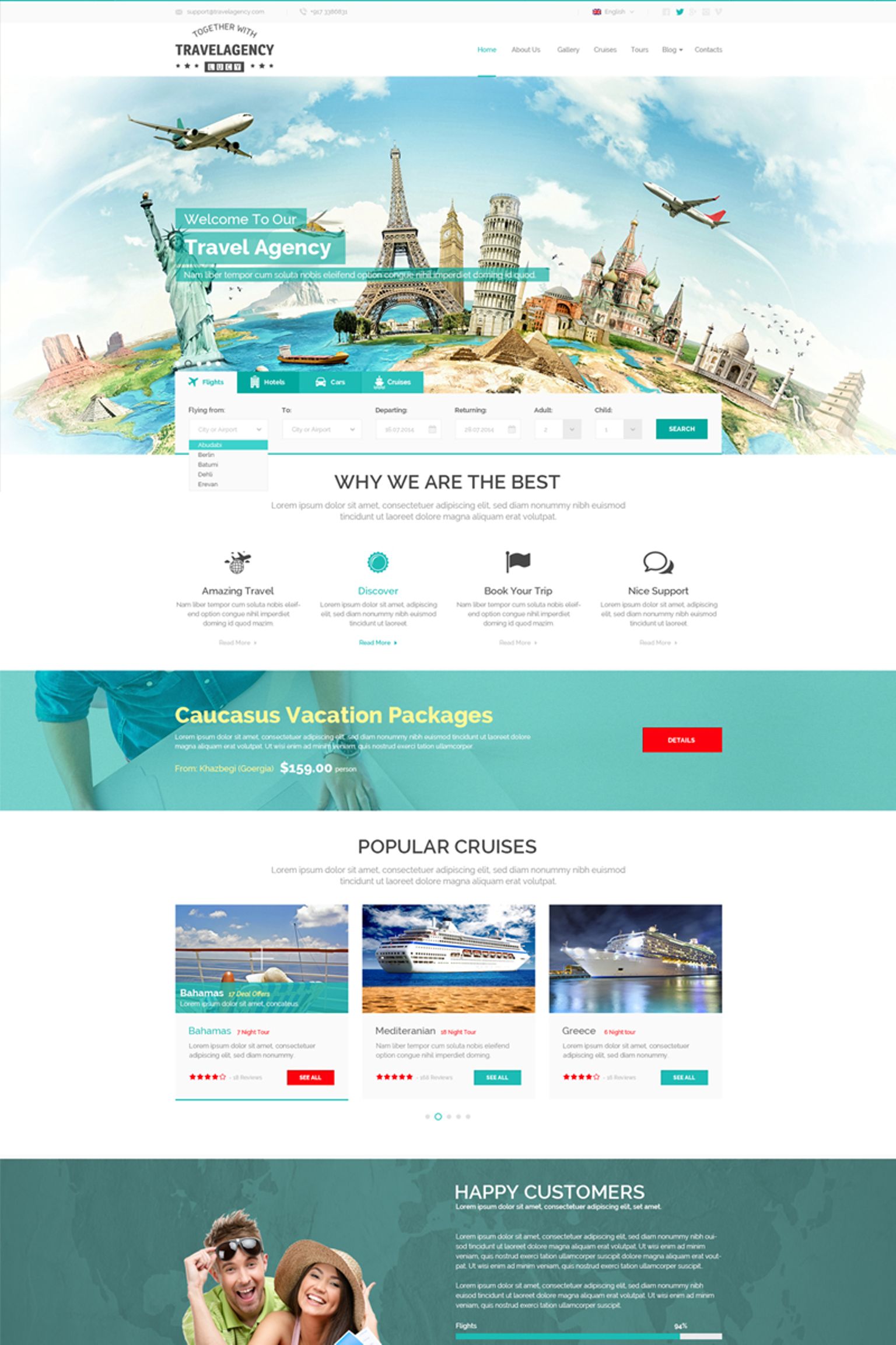 Travel Agency Website Template 