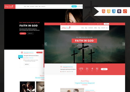 Holy Cross - Charity & Church Bootstrap HTML