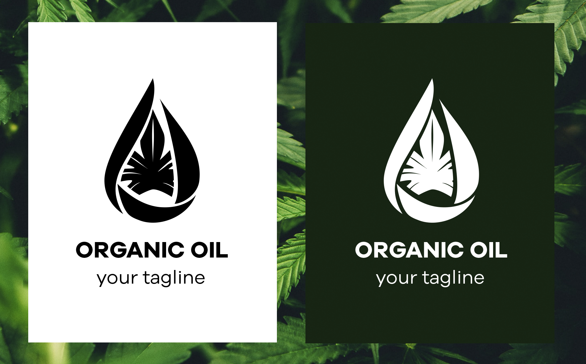 Download Шаблон логотипа "Products Based on Hemp Oil Logo Template" / Products Based on Hemp Oil Logo Template - Шаблон логотипа на тему графика sign,logo,luxury,brand,logotype,drop,oil,leaf,green,natural,organic,fresh,yellow,elegant