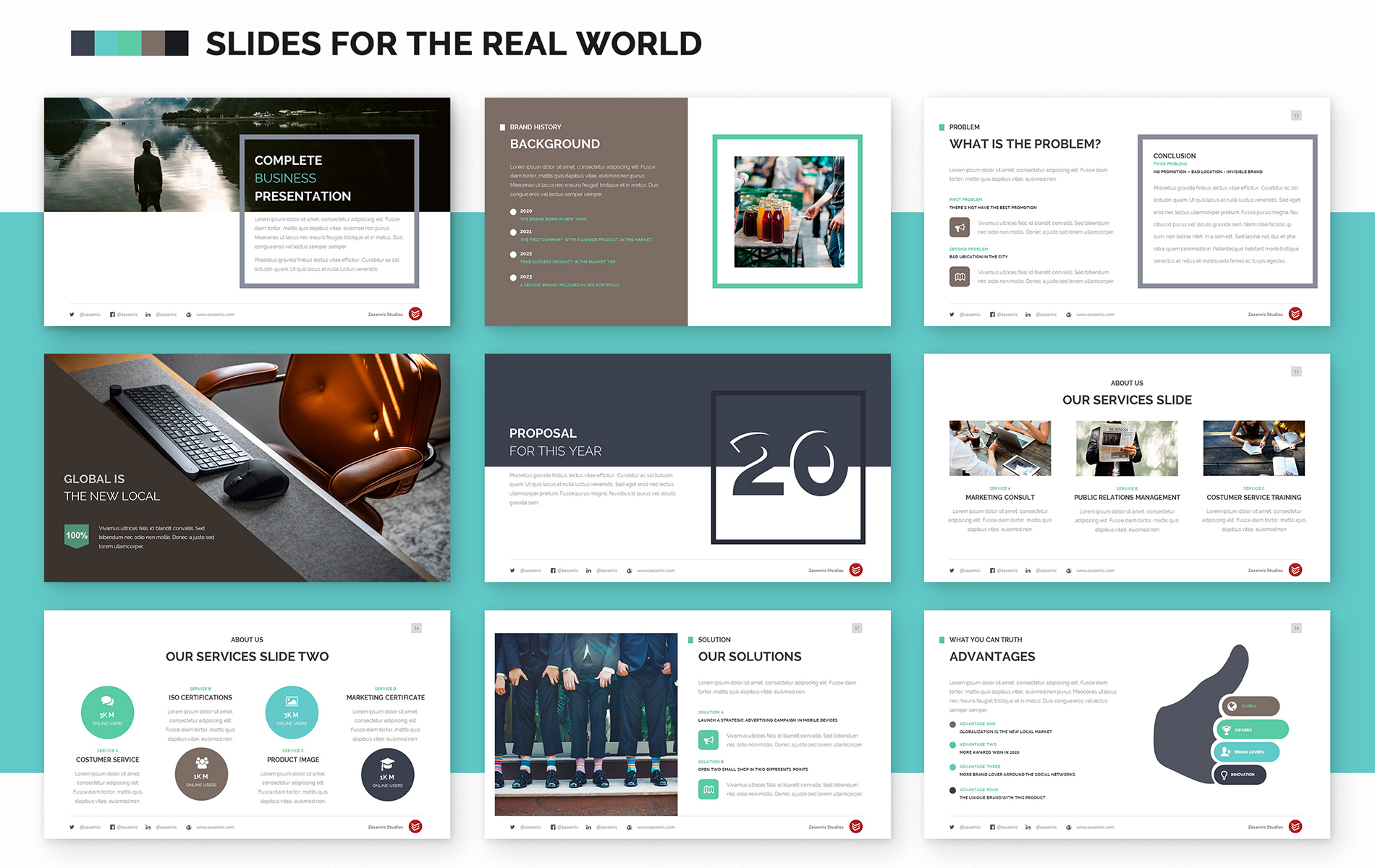 Complete Business PowerPoint Template #67622