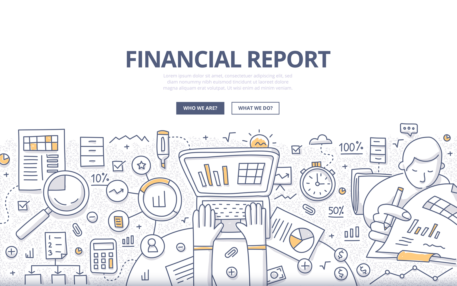 Download Vector "Financial Report Doodle Concept - Vector Image" / Financial Report Doodle Concept - Vector Image - Vector на тему графика abstract,corporate,business,marketing,finance,tech,chart,statistics,graphic,illustration,report,information,data,graph,growth,paper,trend,laptop,success,document,strategy,investment,financial