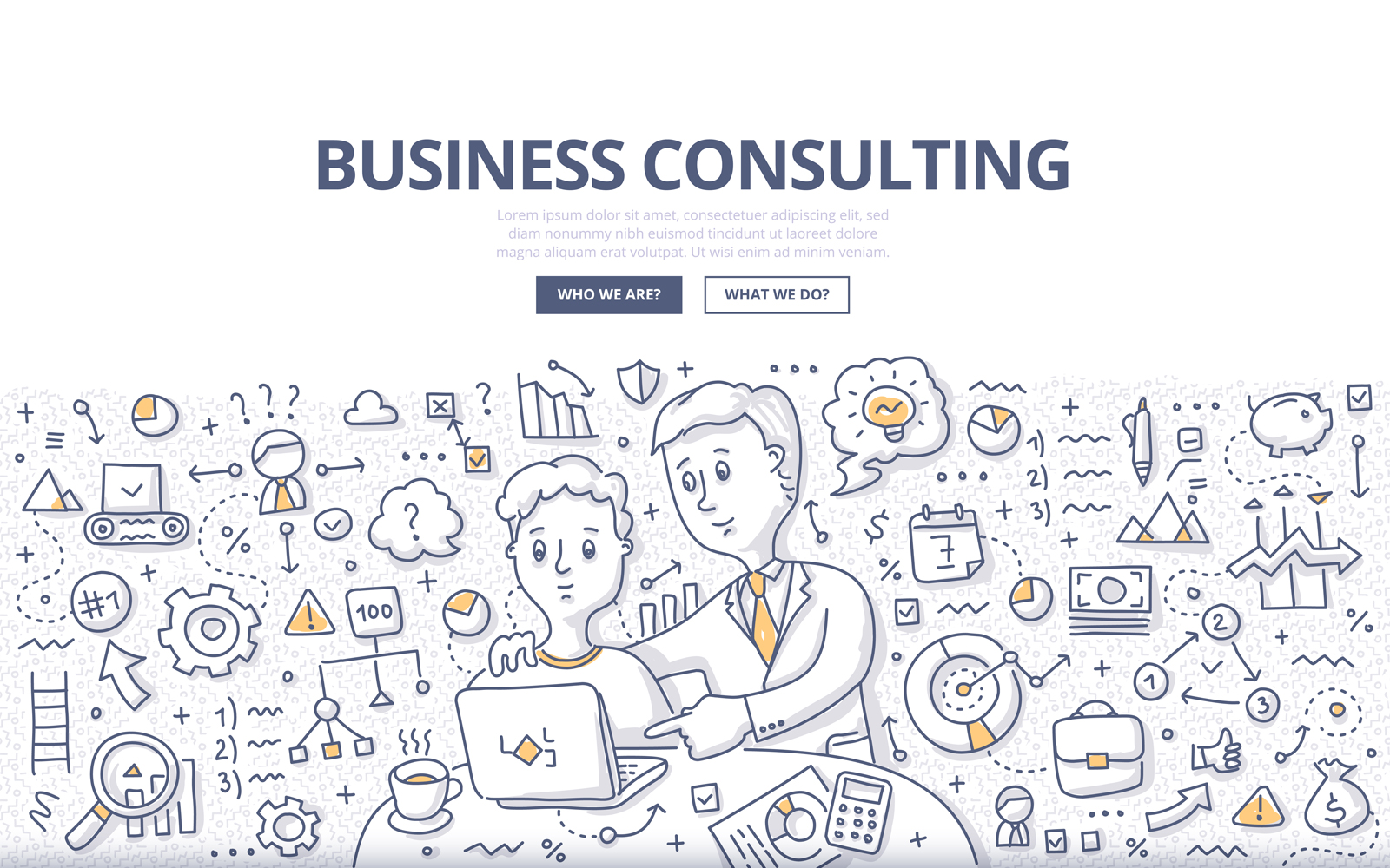 Download Vector "Business Consulting Doodle Concept - Vector Image" / Business Consulting Doodle Concept - Vector Image - Vector на тему графика vector,business,education,image,illustration,work,consulting,information,banners,showing,planning,idea,success,teamwork,communication,doodle,strategy,financial,concept,businessman,workplace,s