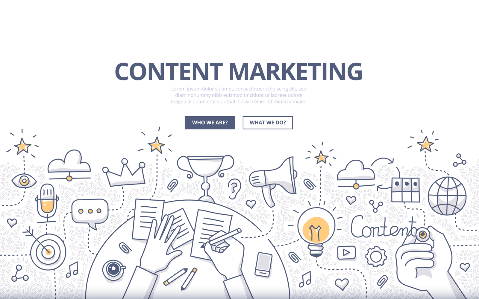 Download Vector "Content Marketing Doodle Concept - Vector Image" / Content Marketing Doodle Concept - Vector Image - Vector на тему графика writing,vector,advertising,abstract,promotion,business,marketing,message,digital,content,media,target,note,idea,communication,doodle,strategy,concept,internet,share