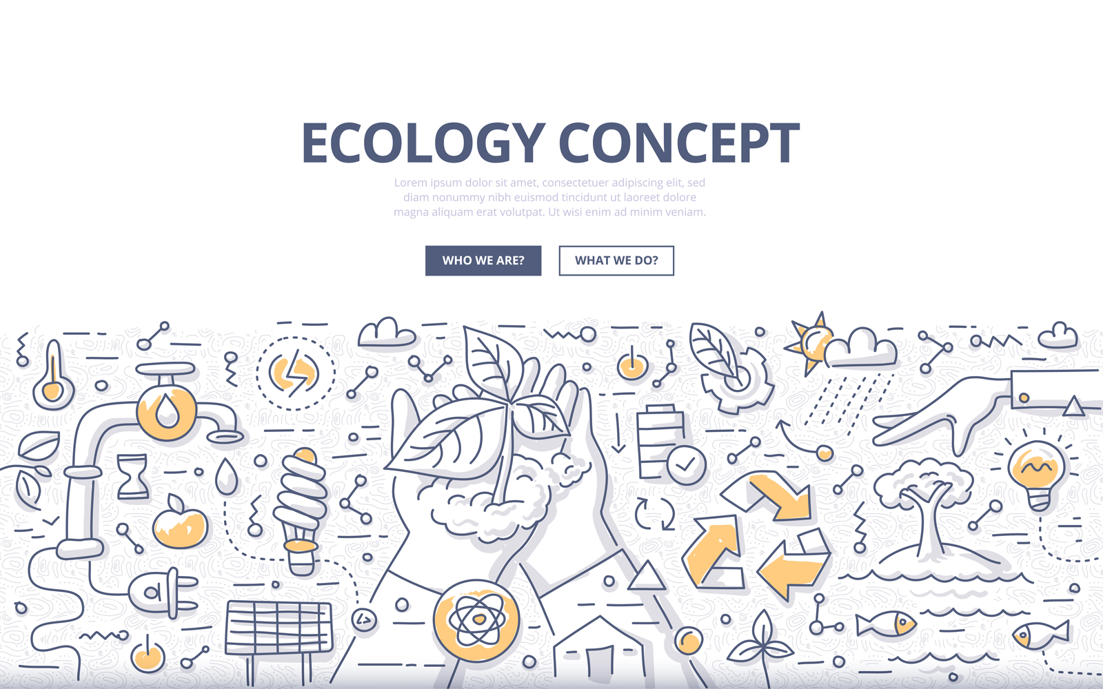Download Vector "Ecology Doodle Concept - Vector Image" / Ecology Doodle Concept - Vector Image - Vector на тему графика natural,organic,tree,energy,eco,ecology,environment,recycle,ecological,conservation,friendly,leaf,plant,lightbulb,sustainable,care,doodle concept,preservation,renewable,solar power