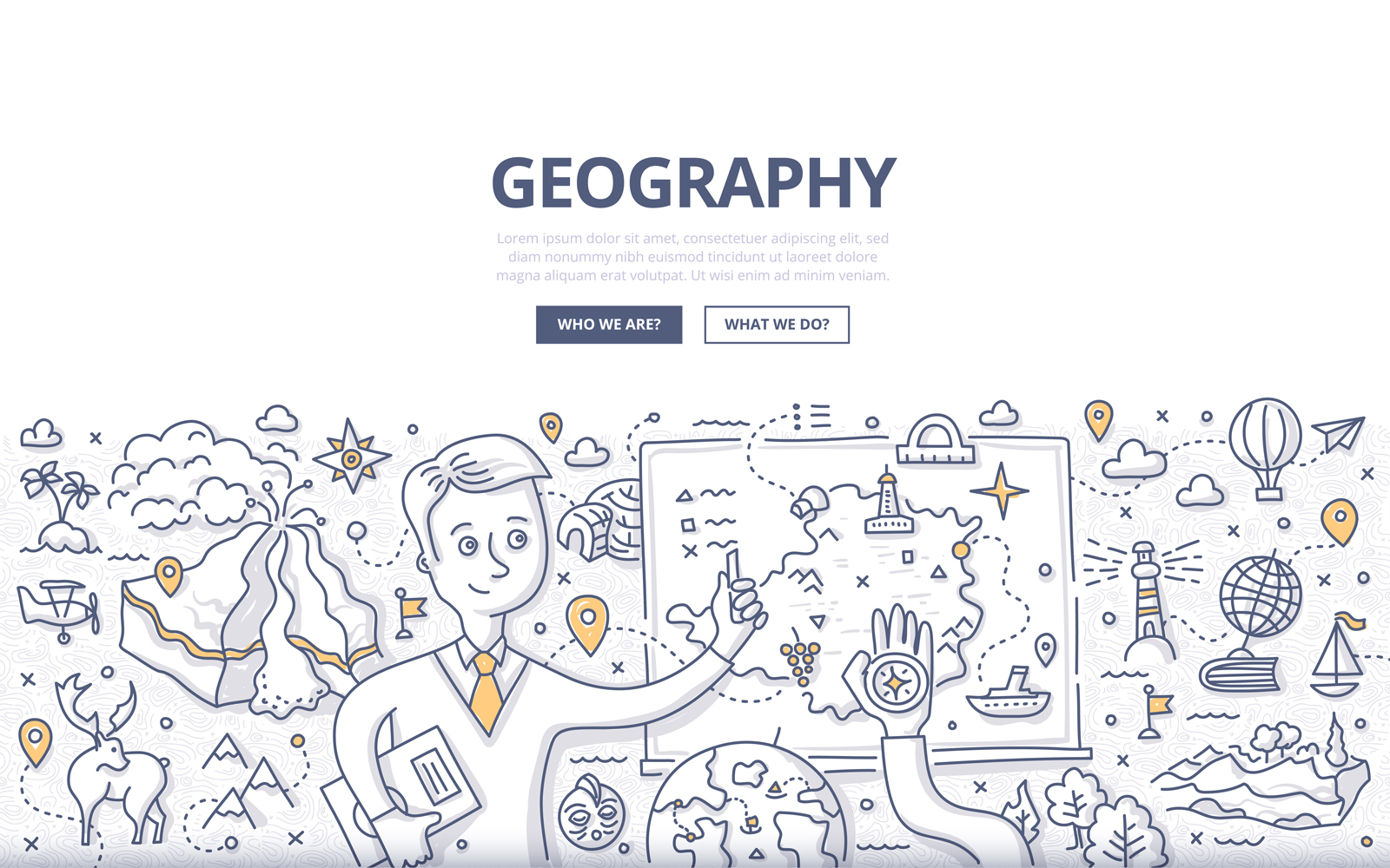 Download Vector "Geography Doodle Concept - Vector Image" / Geography Doodle Concept - Vector Image - Vector на тему графика vector,globe,map,earth,planet,learning,education,school,teacher,science,class,world,global,study,doodle,concept,volcano,geography,continent,geology