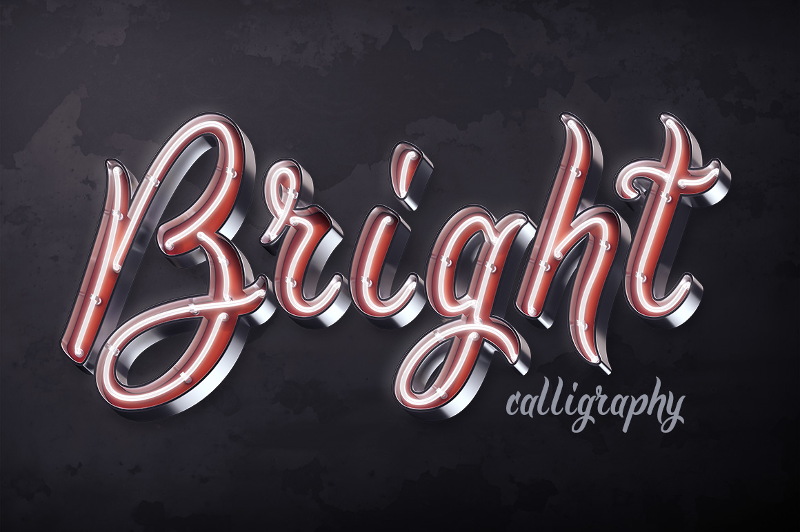 Bright Calligraphy PSD Font