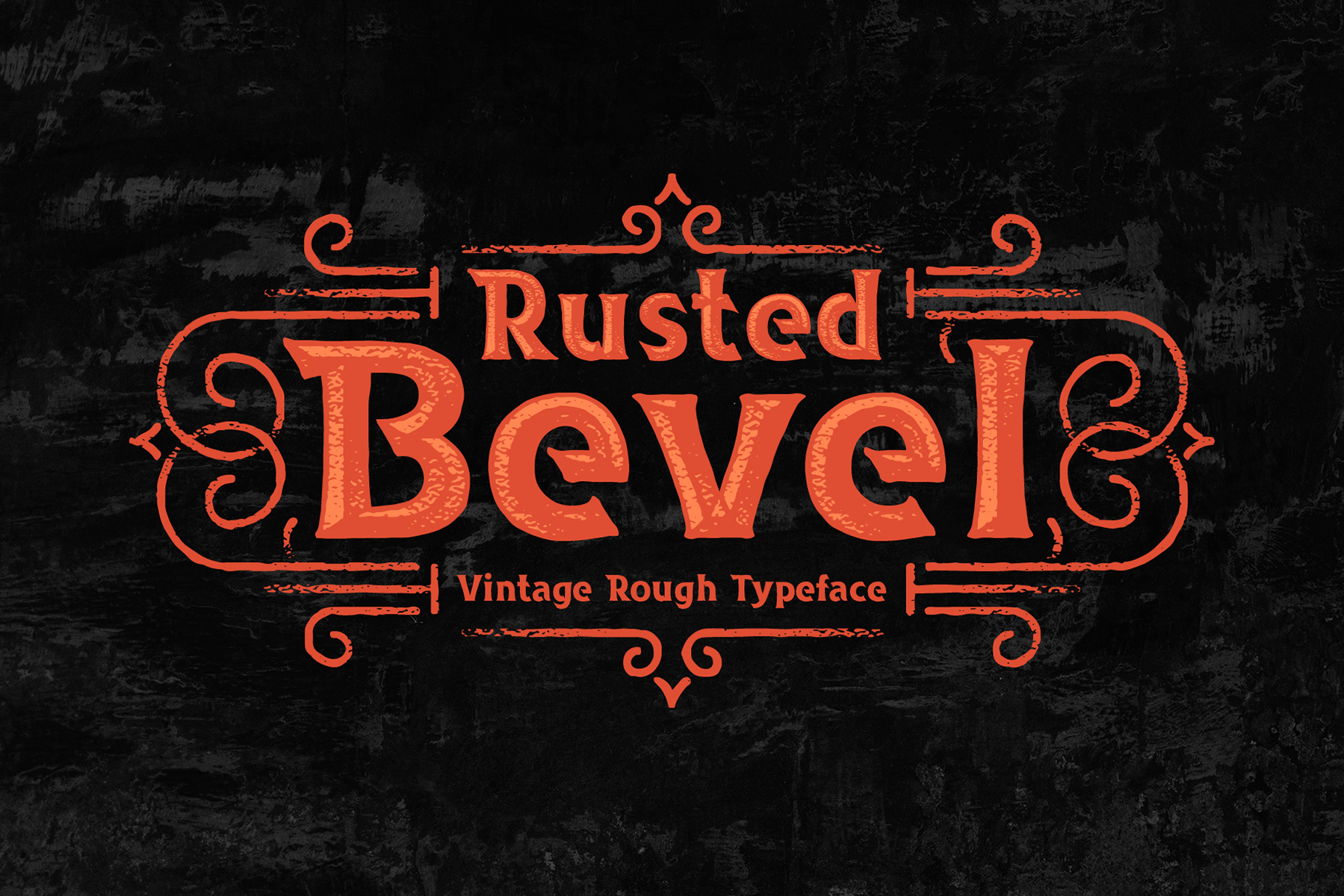 Rusted Bevel Typeface Font